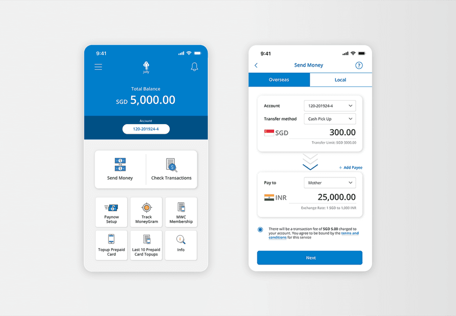 Simplifying the banking app for foreign workers in Singapore — project cover